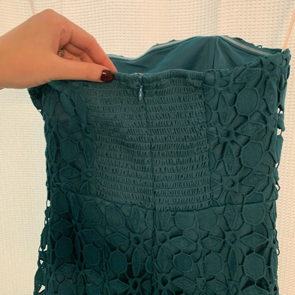 Nwot petal & pup Candice Strapless Lace Midi Dress - Picture 11 of 12